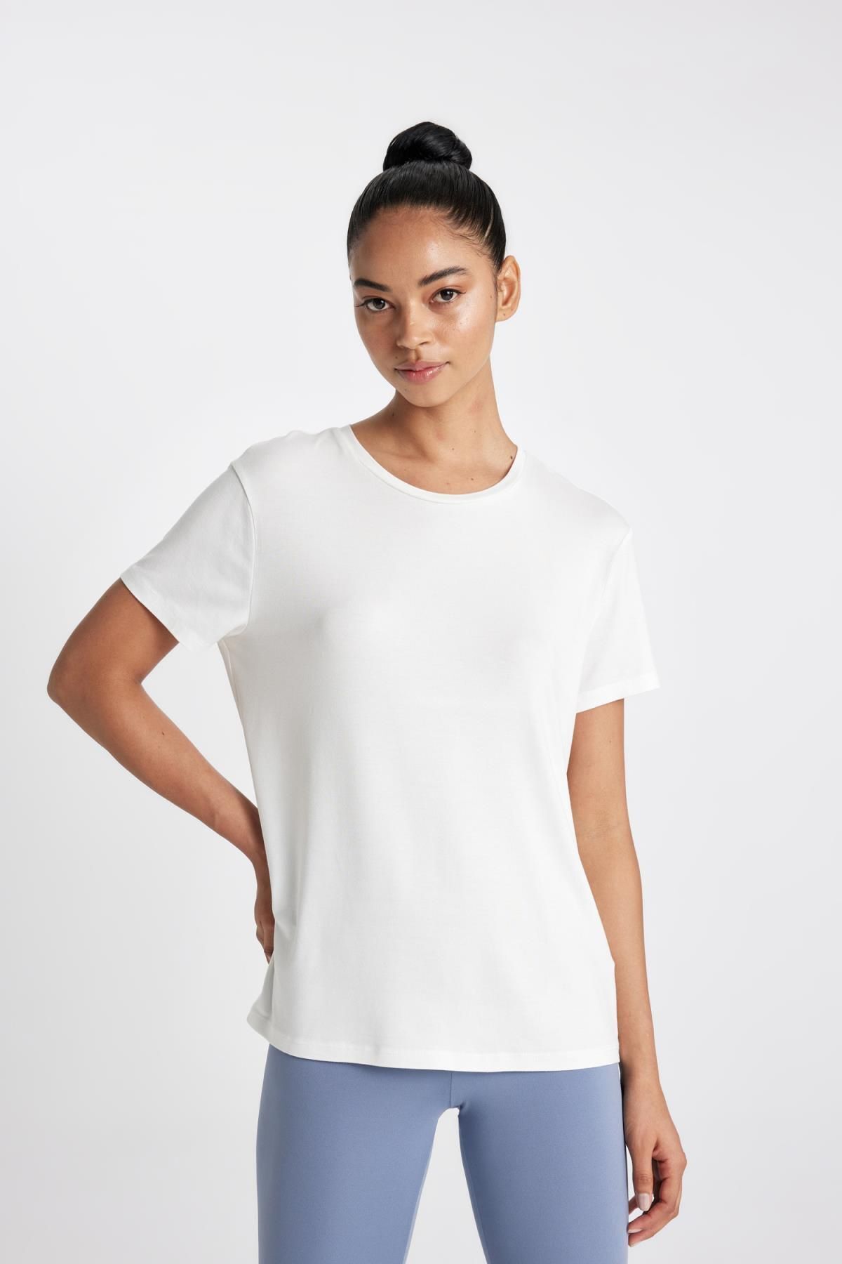 تی شرت ورزشی زنانه دفاکتو | D1904AX24HS Defacto - Image 4