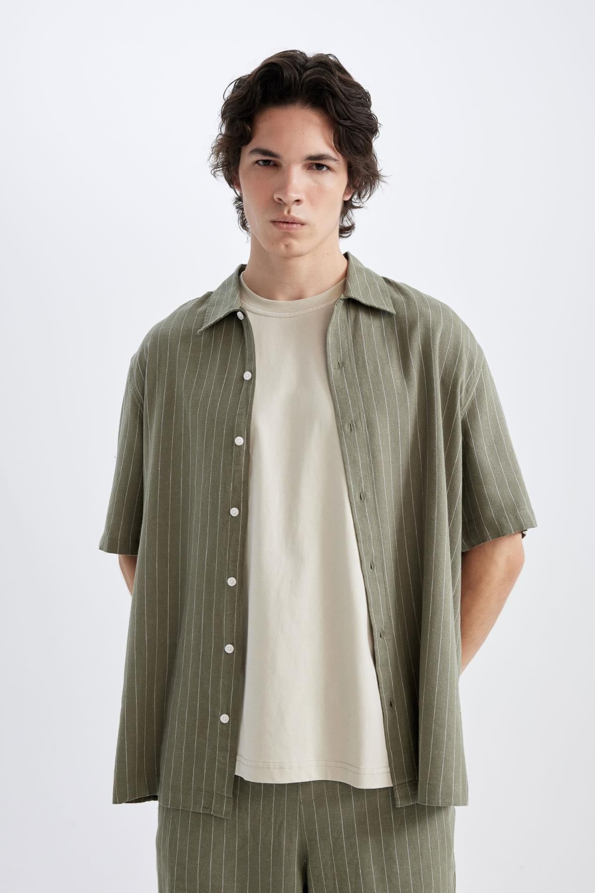 پیراهن مردانه دفاکتو | C1111AX24SM Defacto - Image 8