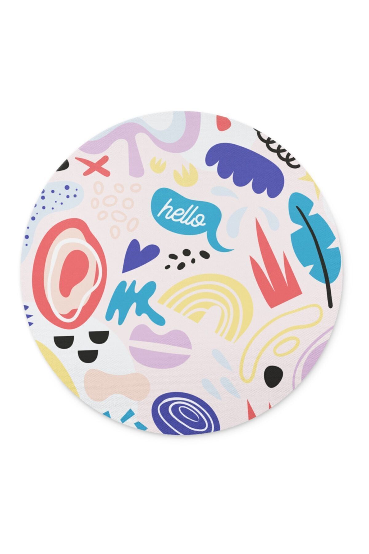 Hediyesepeti-Minimal Colorful Design Round Mousepad - Mouse pad - Mouse Pad 7