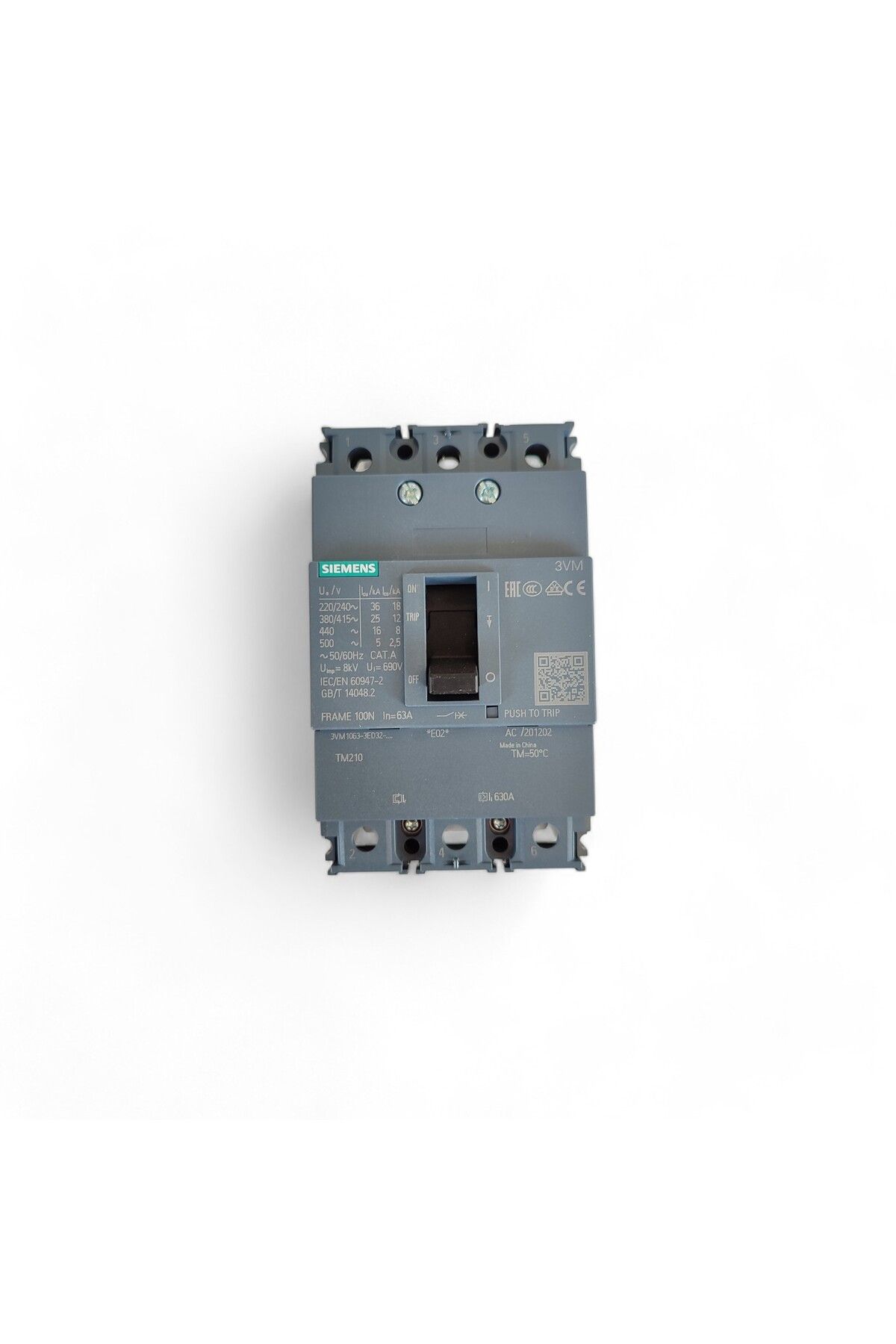 Siemens-Siemens 3Vm1063-3Ed32-0Aa0 Sentron 3Vm - مفتاح حراري ثابت ومفتاح طاقة، نوع مدمج 25Ka 1