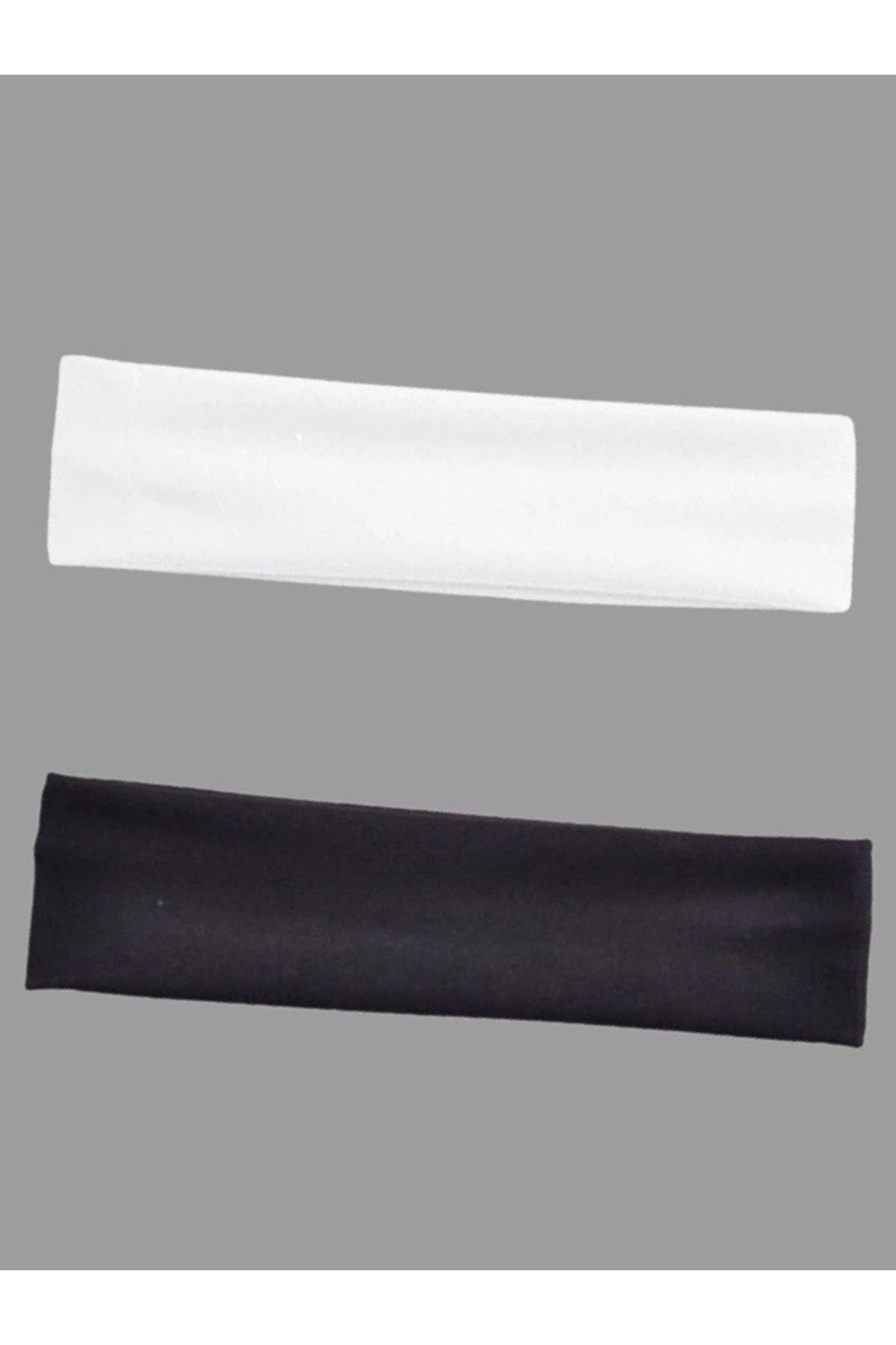 MAZEN 2 Adet Saç Bandanası Sporcu Bandanası Saç Bandı Siyah Beyaz