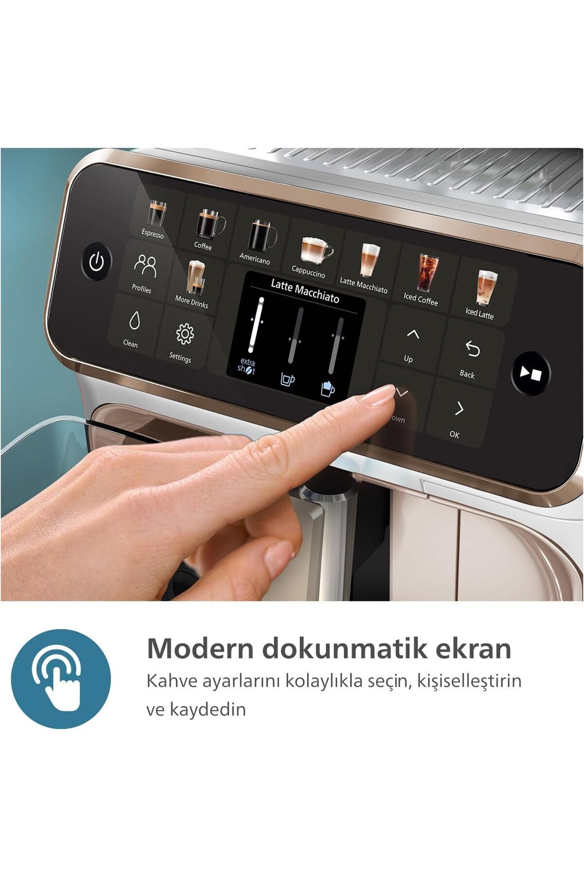 LatteGo Tam Otomatik Espresso Makinesi, 20 Sıcak ve Soğuk İçecek, Silent Brew+Lambader 3