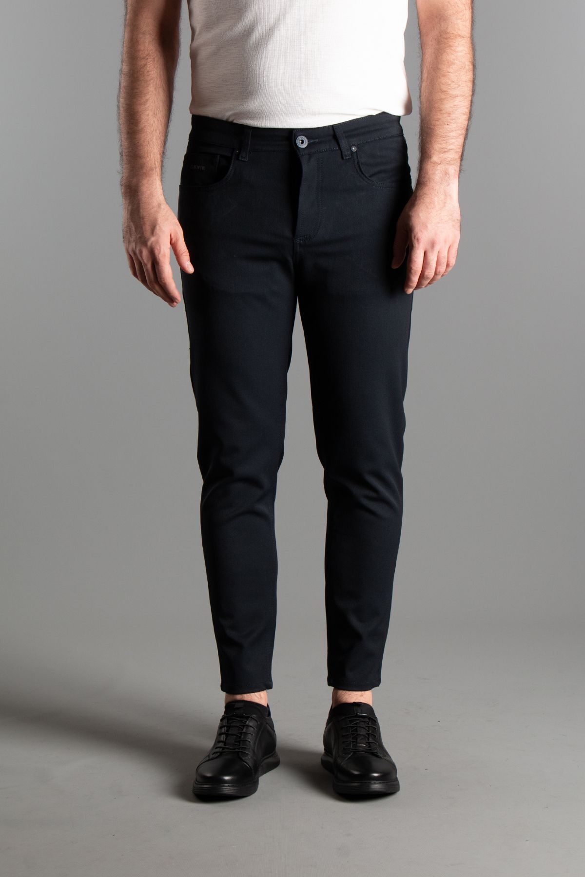 ZEKİ ÖZER  ERKEK LACİVERT EXTRA ESNEK KETEN PANTOLON - Görsel 5