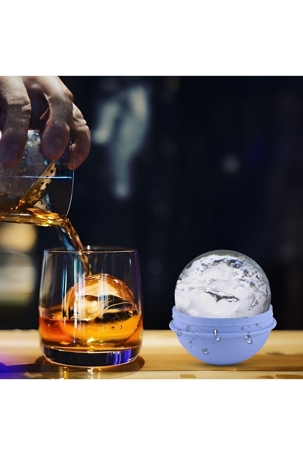 MİLANO HOME-Set of 3 Large/Round/Cube Ice Mold - Silicone Globe Ice Mold 7