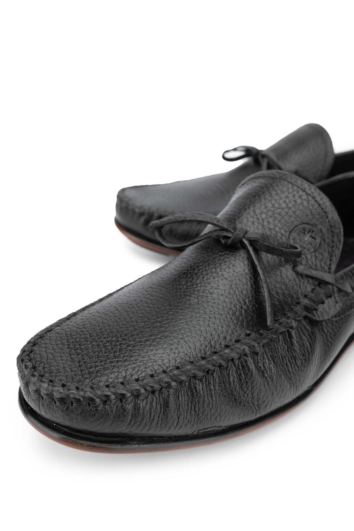 Tamer Tanca-Men's Black Genuine Leather Loafer Floter Shoes 3