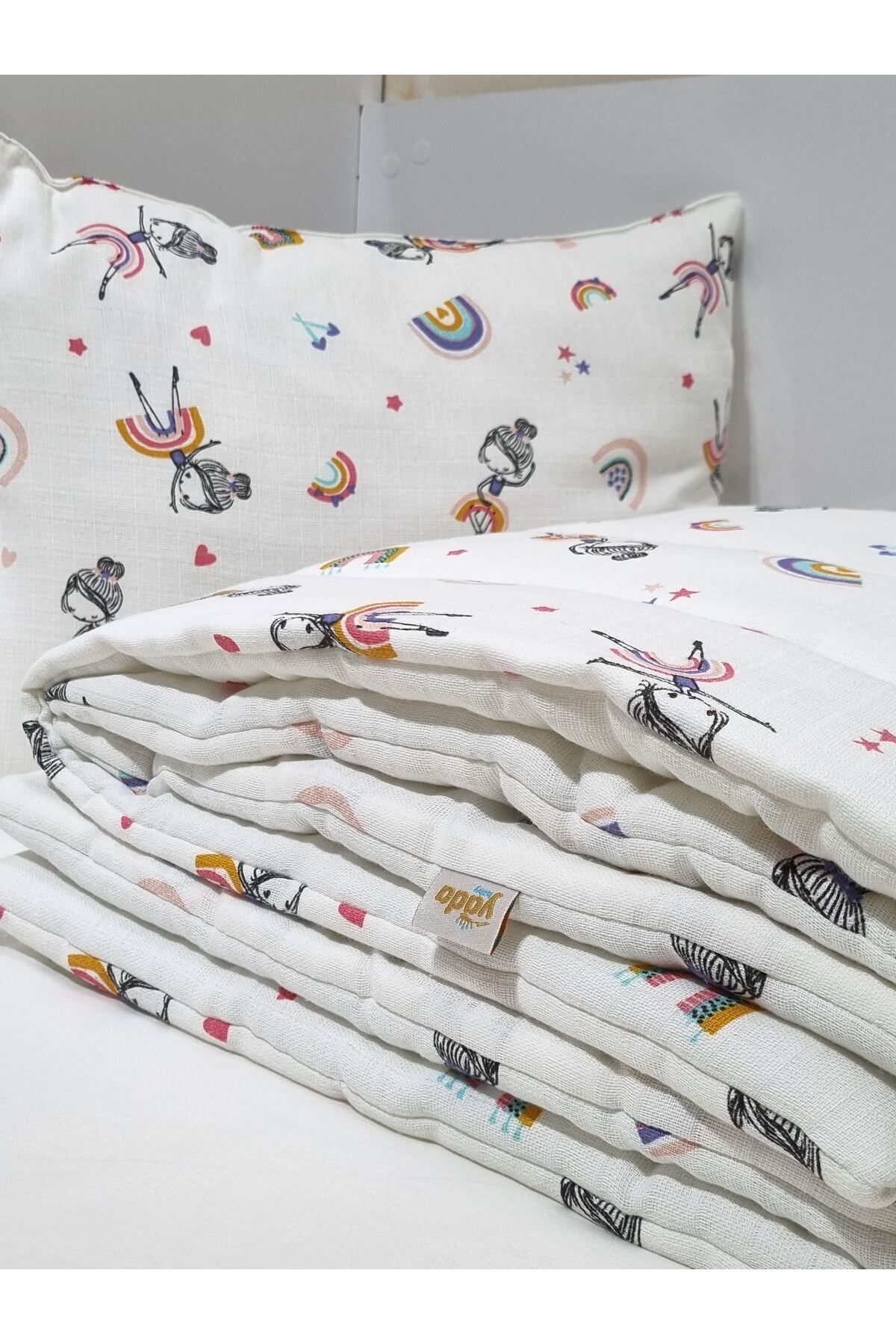 Yada Baby %100 Organik Müslin Kumaştan Bebek Yorganı Seti 70 X 120 Cm fotoğrafı 5 (önizleme)