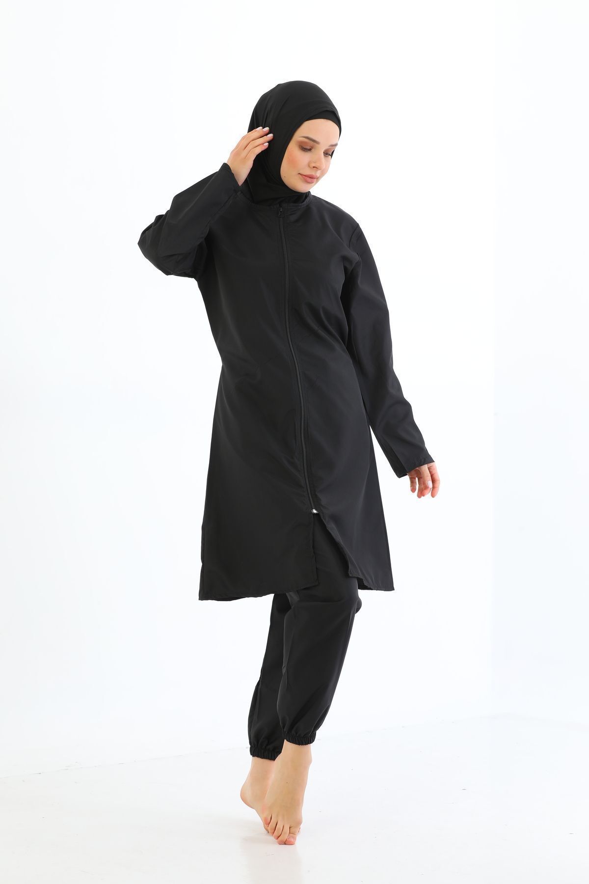 MEBA-Αλεξίπτωτο Μαγιό Hijab 4 τεμαχίων με φερμουάρ 6