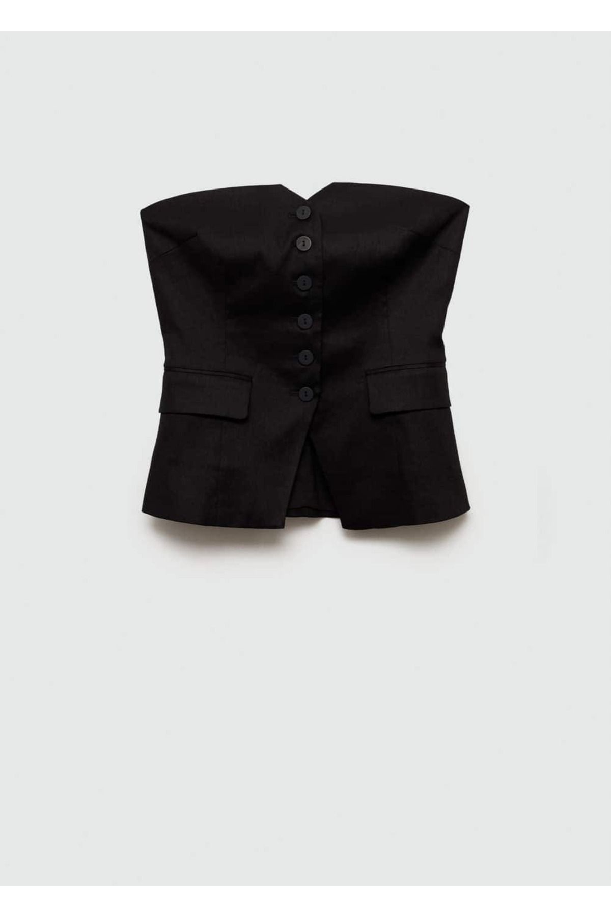 MANGO Woman-Blouse with Open Shoulders Button 3