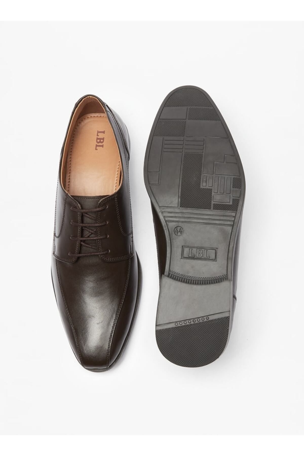 LBL by Shoexpress-Solid Lace-Up Derby Shoes 4