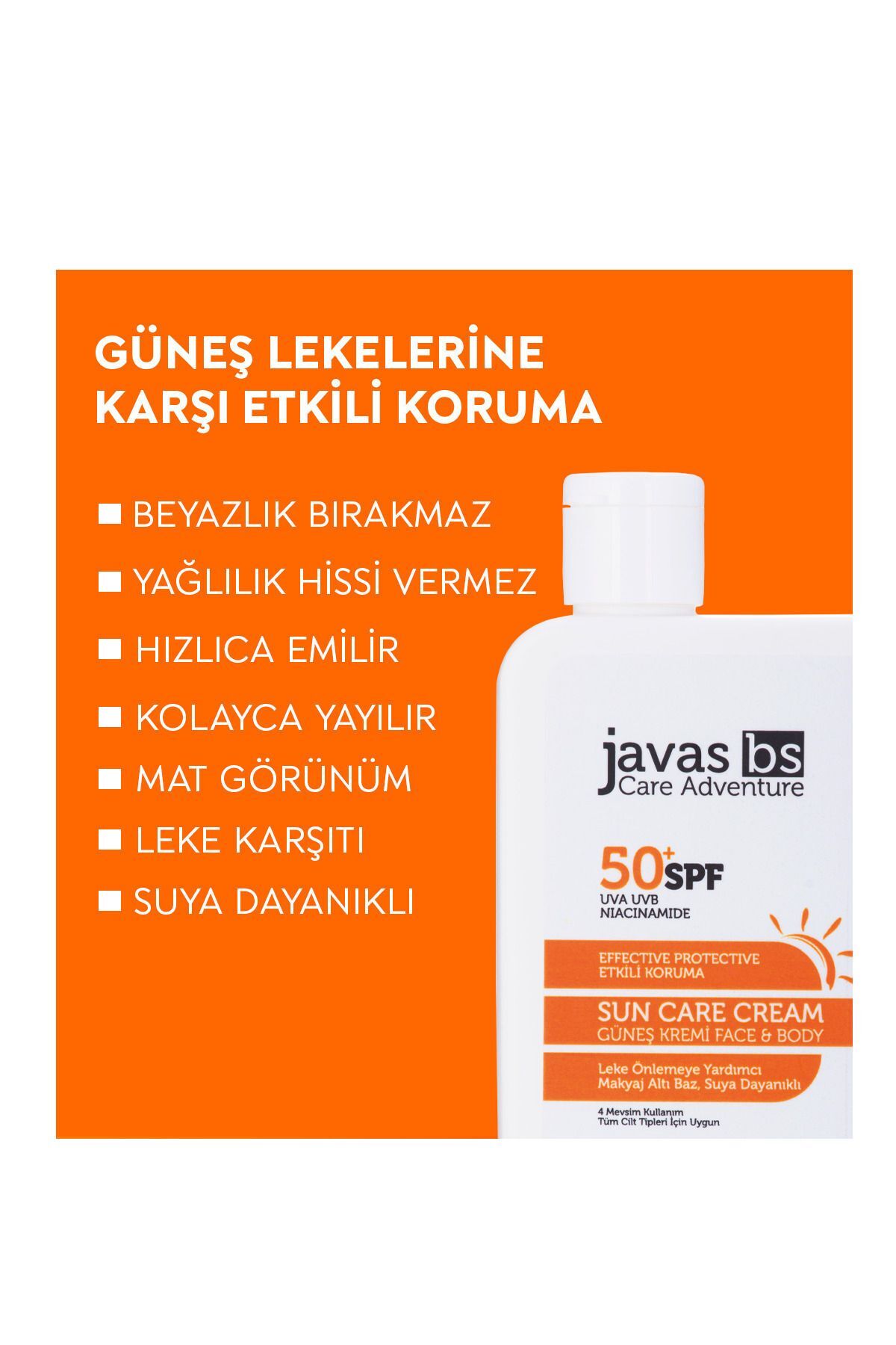 ضد آفتاب صورت   javas bs | 3351YB اورجینال - تصویر 5