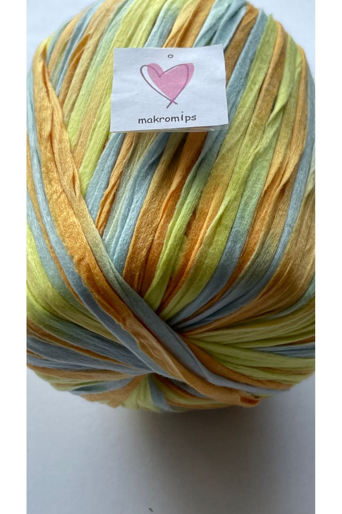 Makromİps PREMİUM MİX SOFT RAFFİA İP 50 gr 65 m YUMUŞAK MULTİ ÇOK ...