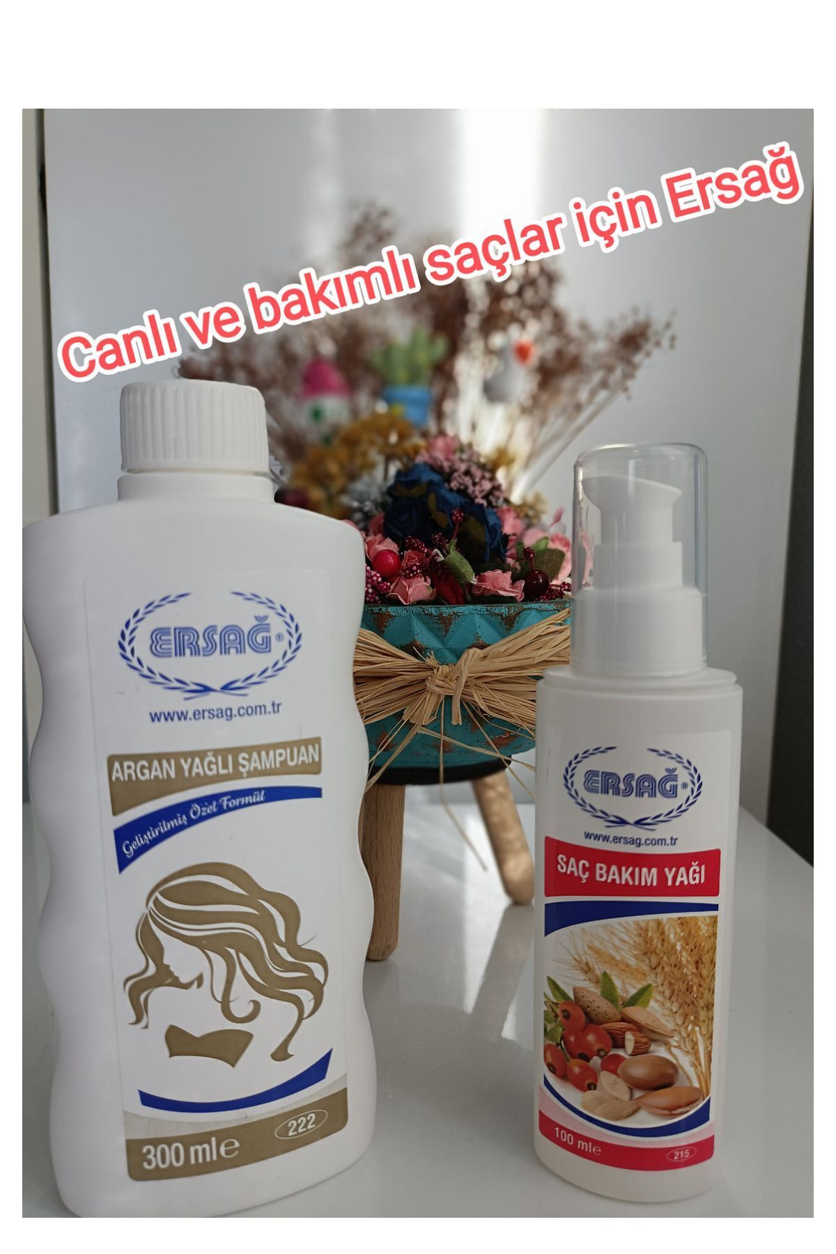 شامپو روغن آرگان و روغن مراقبت از مو Ersağ