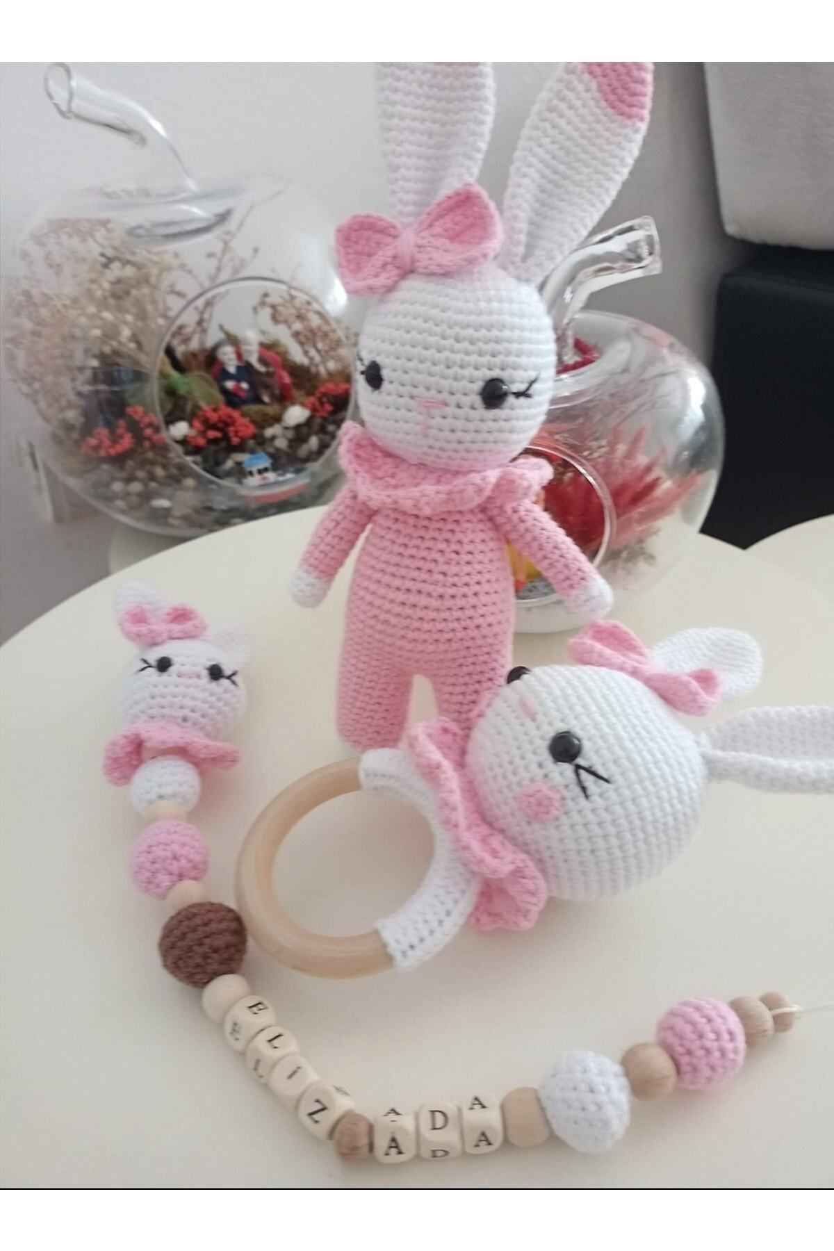 Strodizayn Yeni Doğan Tavşan Çıngıraklı Set
