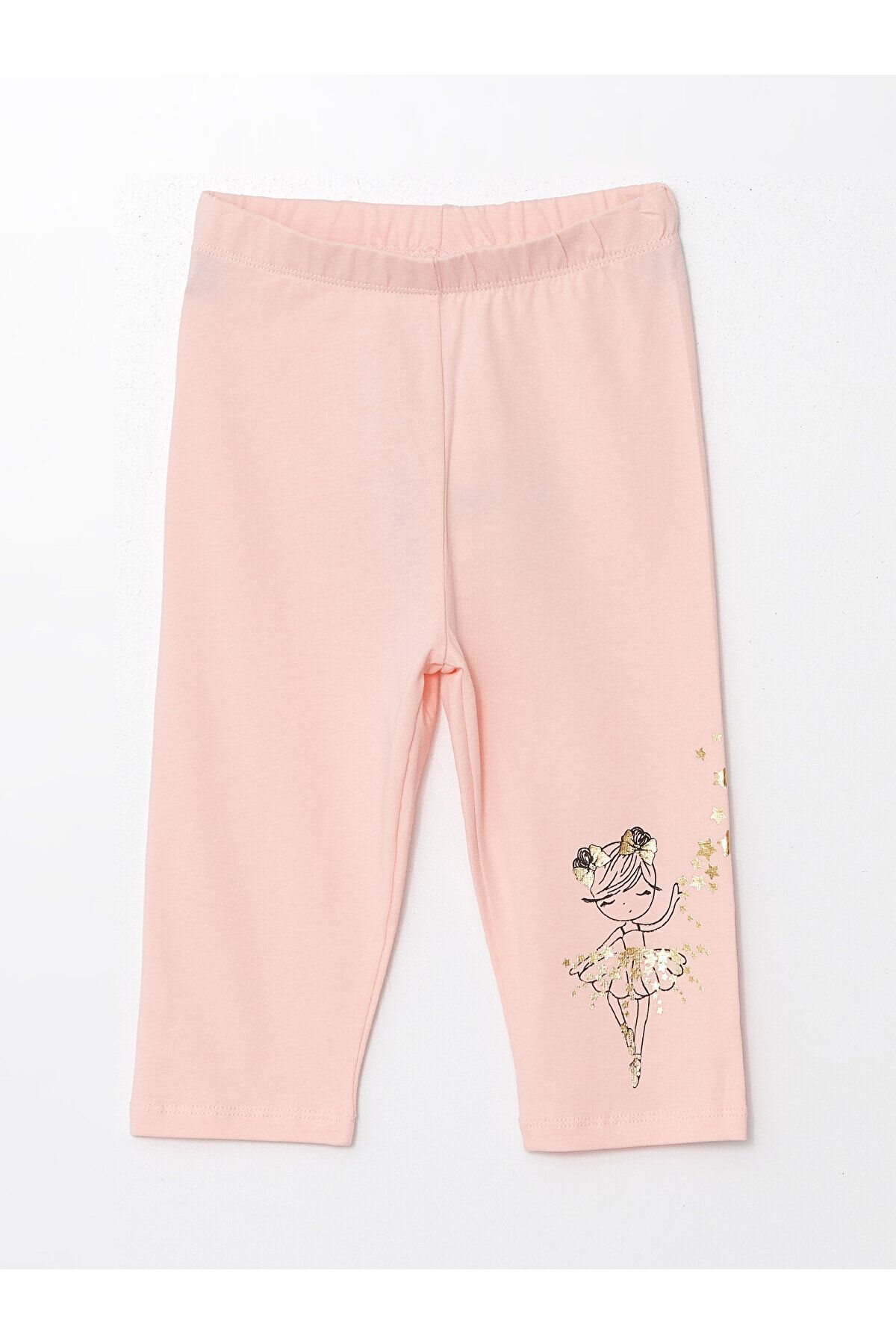 LC Waikiki-LCW 2-Piece Printed and Elastic Waist Leggings Set for Baby Girl 2