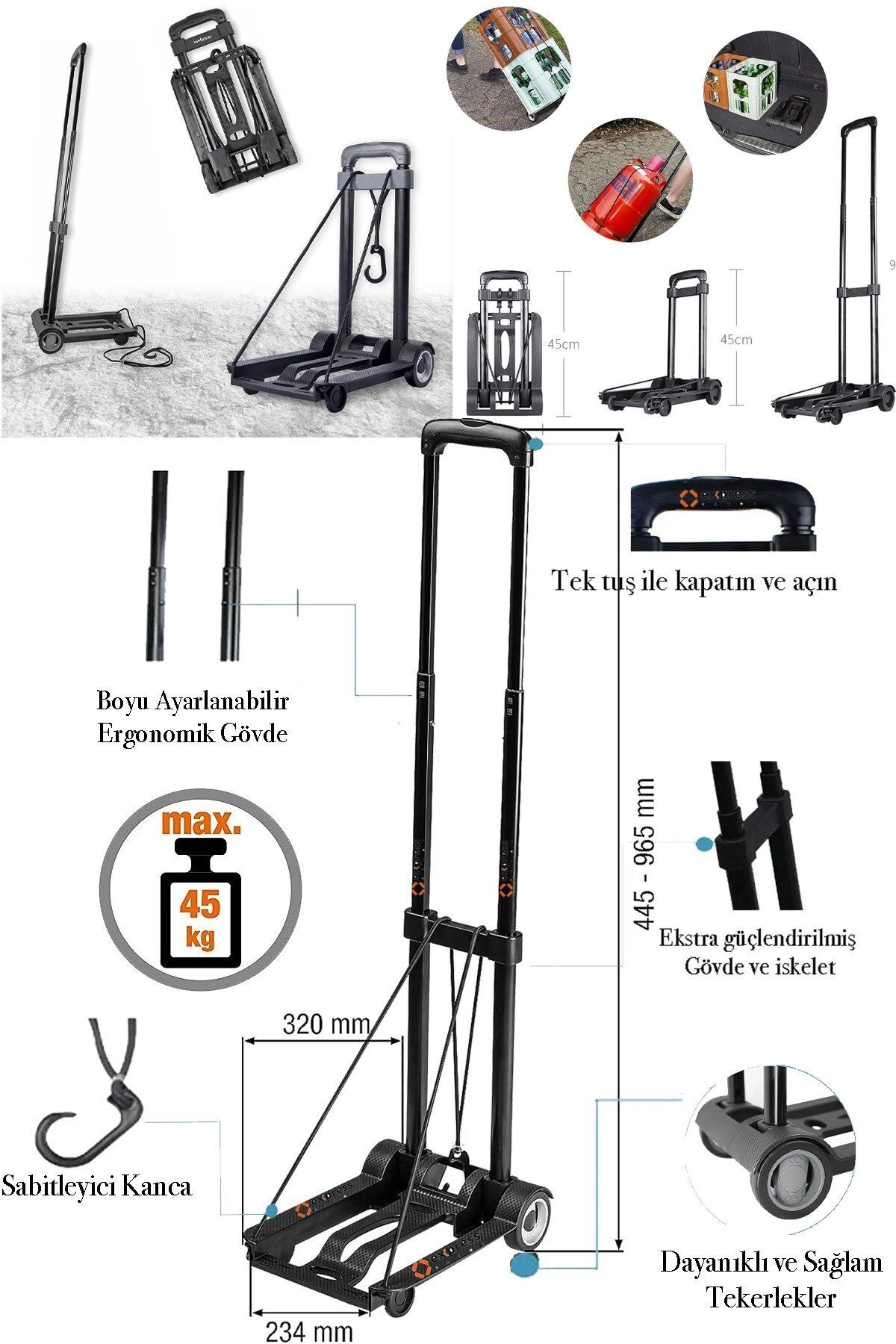 Folding Trolley Ergonomic Design Cargo Box Cargo Material Handling Trolley