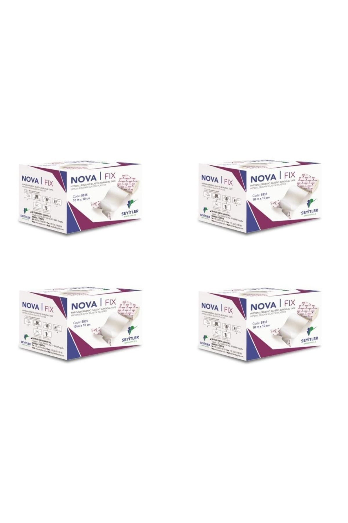 NOVAFİX Nova-fix Esnek Sabitleme Bandı Fix Flaster Bant 10m X 10cm 4 Adet