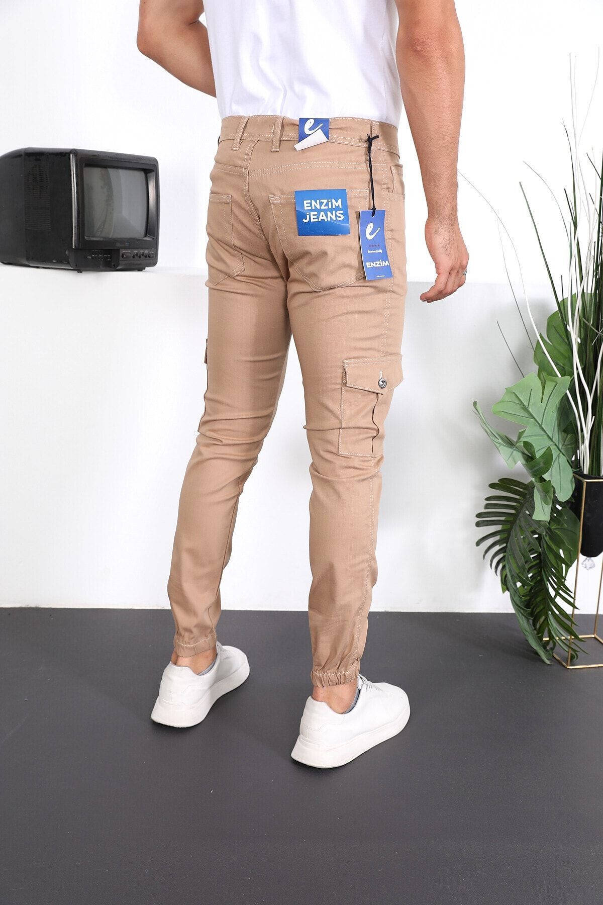 شلوار مردانه قهوه ای ENZİM JEANS | 651 اورجینال - تصویر 5