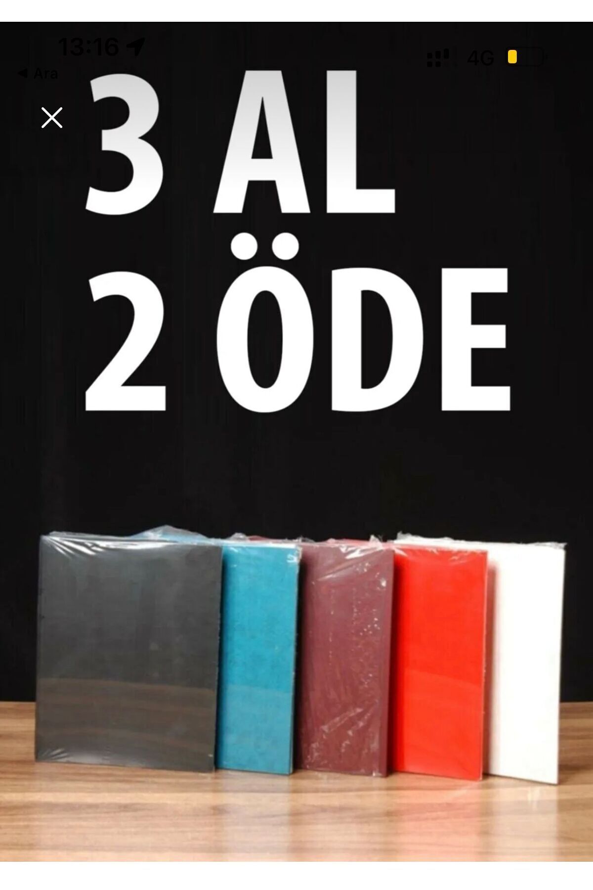 Araste 3 Adet 10x15 Fotoğraf Resim Albümü 100 Fotoğraflık Albüm