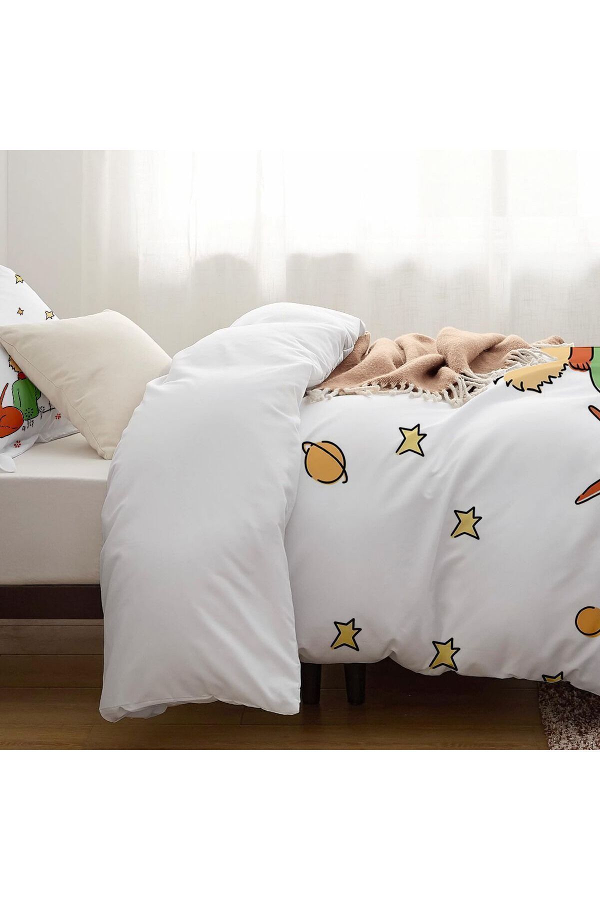 Else Dekor-Stars Little Prince Patterned Single Children's Duvet Cover Set Without Sheets 3