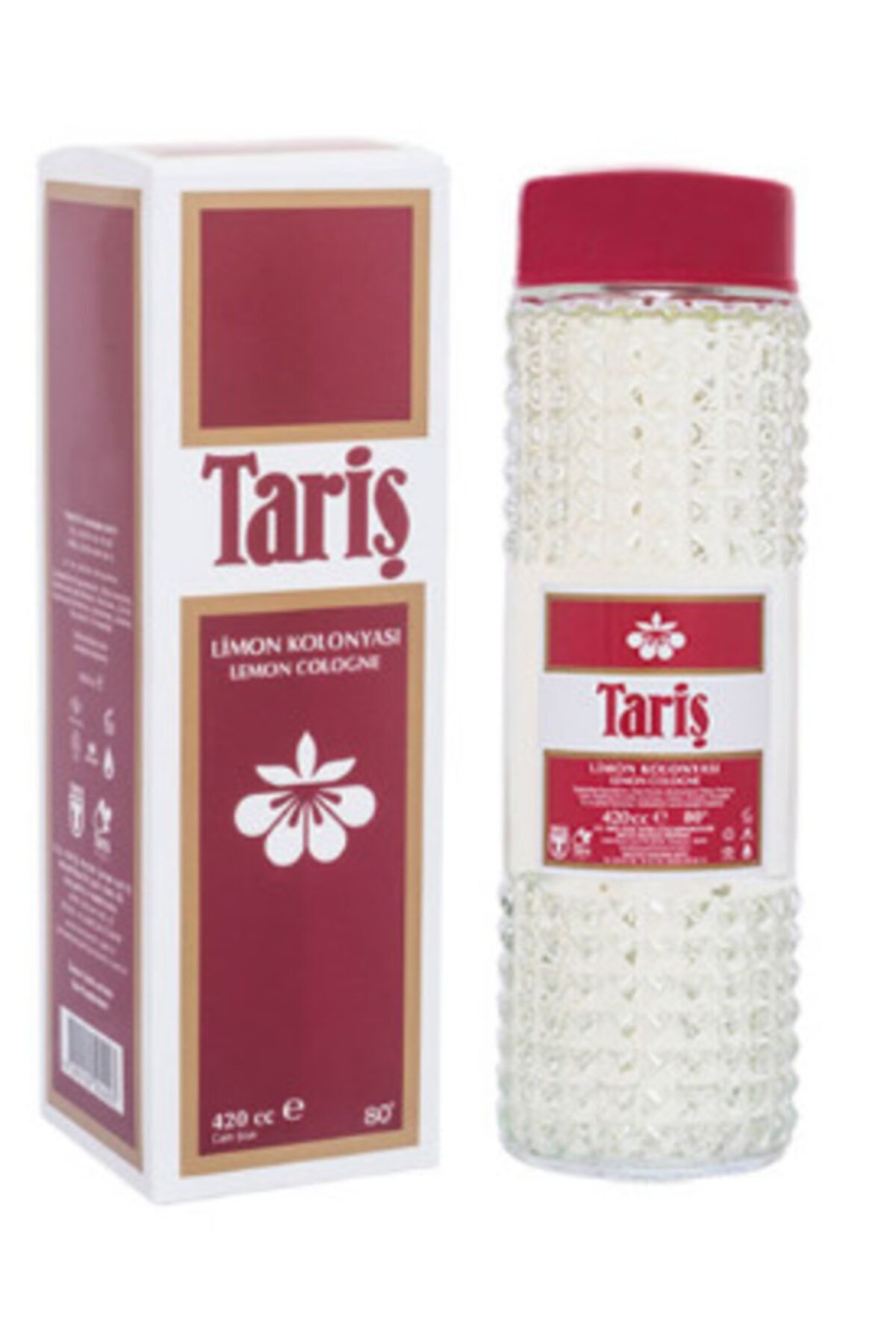بطری شیشه ای ادکلن لیمو 420 میلی لیتر Tariş