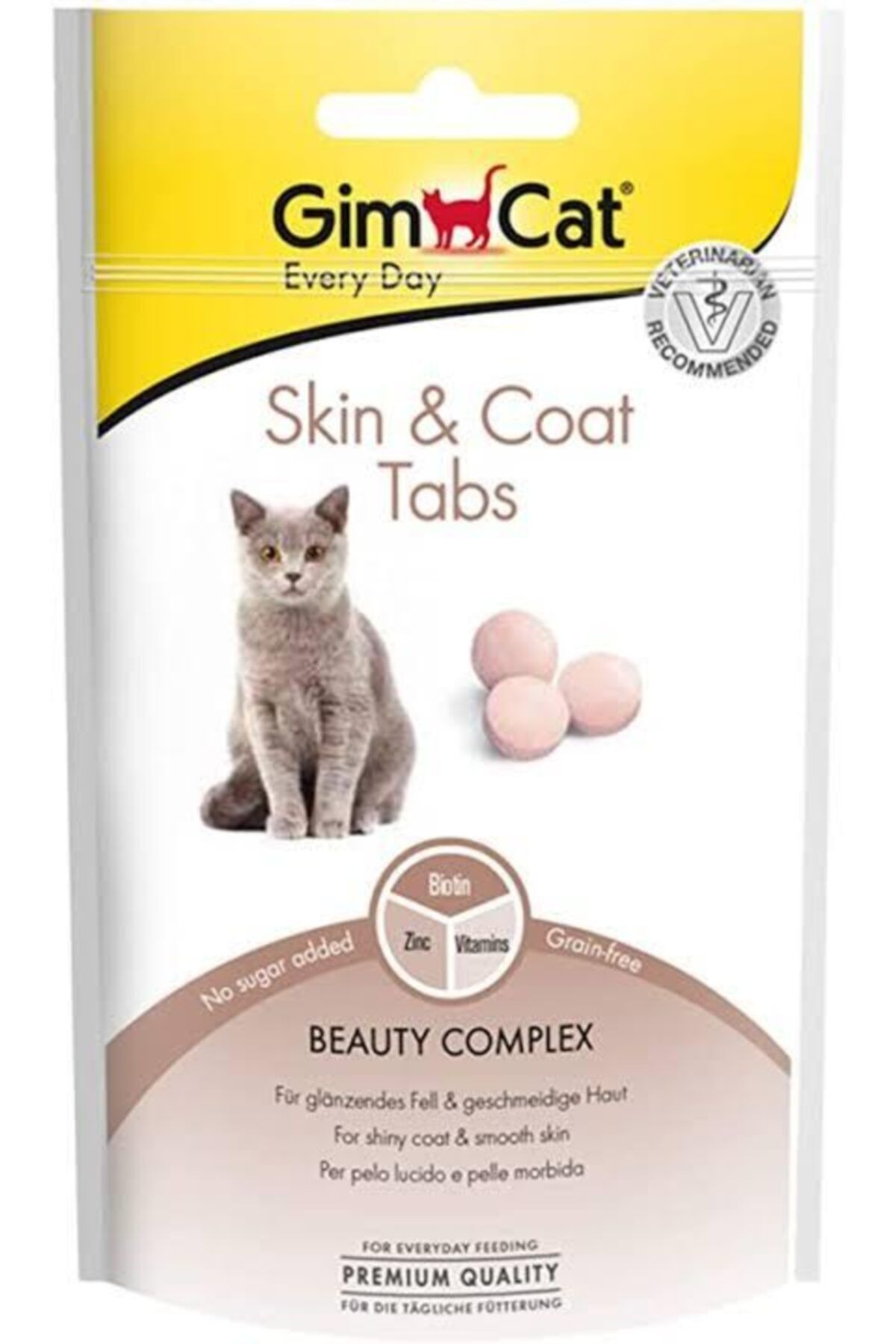 Gimcat Skin Coat Tabs Deri Ve Tüy Sağlığı Kedi Ödül Tableti 40 gr
