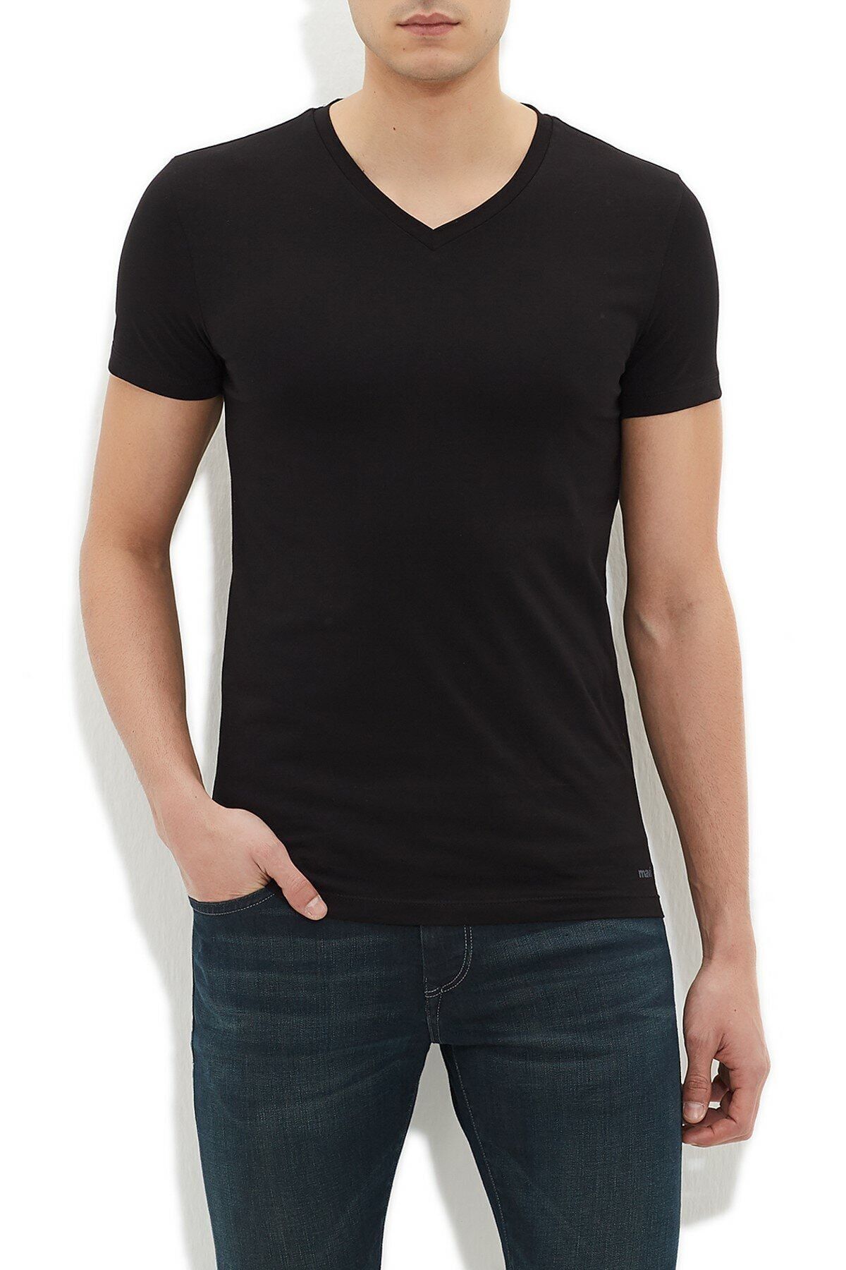 Mavi T-Shirt Schwarz Regular Fit