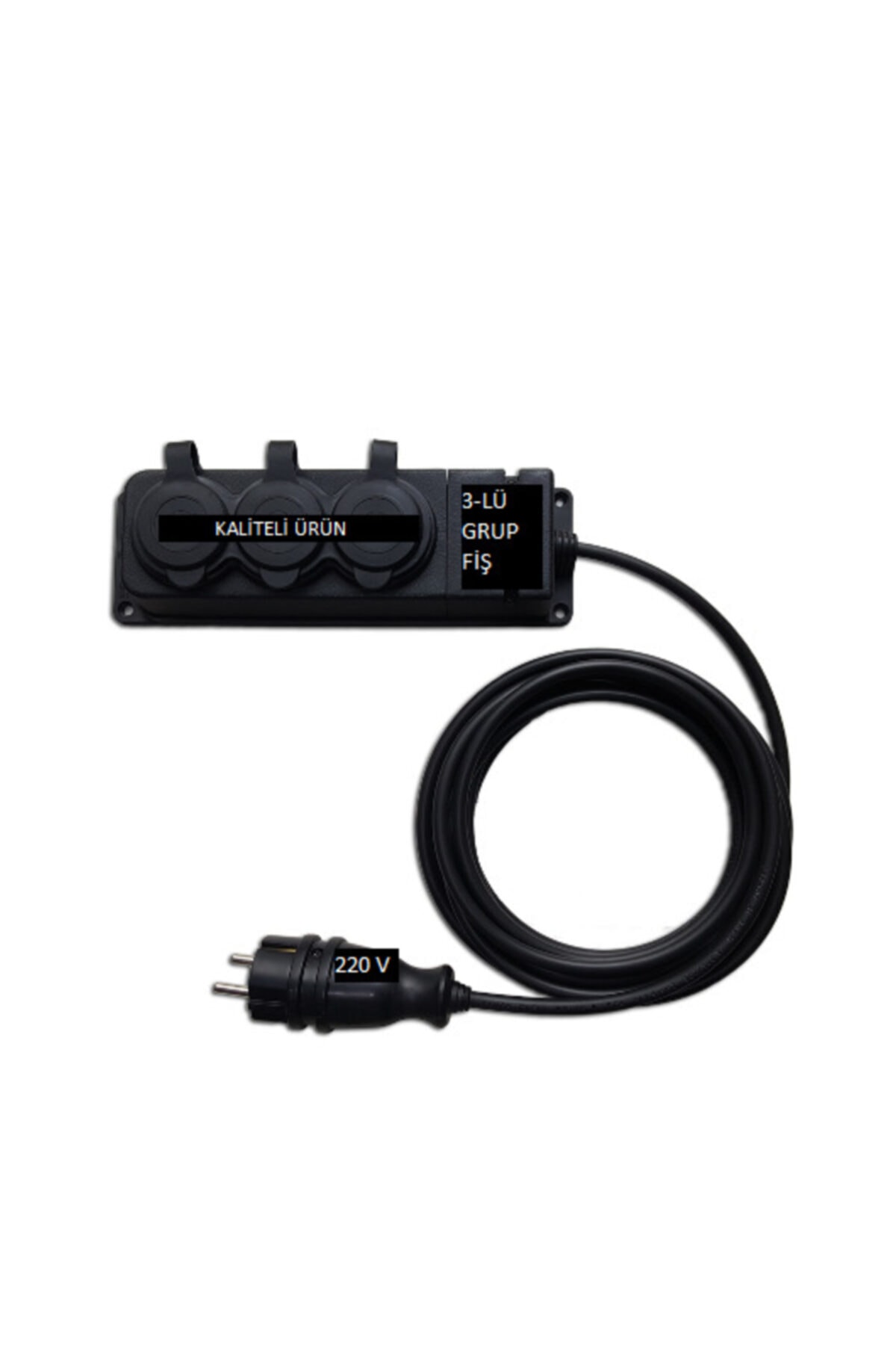 Demir Seyyar Uzatma 3 lü Grup Priz Uzatma Kablo 1ADET=1METRE