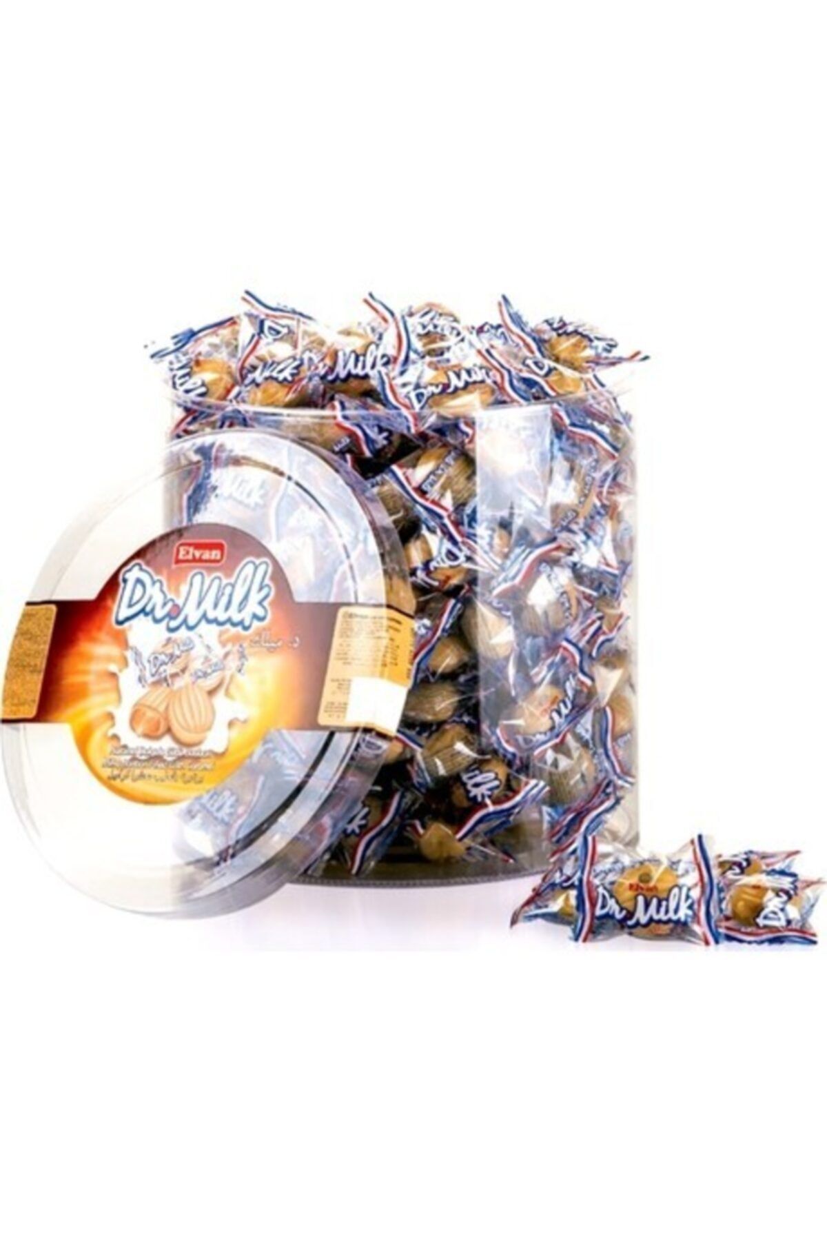 Elvan Dr. Milk Karamelli Şeker 1000 Gr. Silindir (1 Kutu)