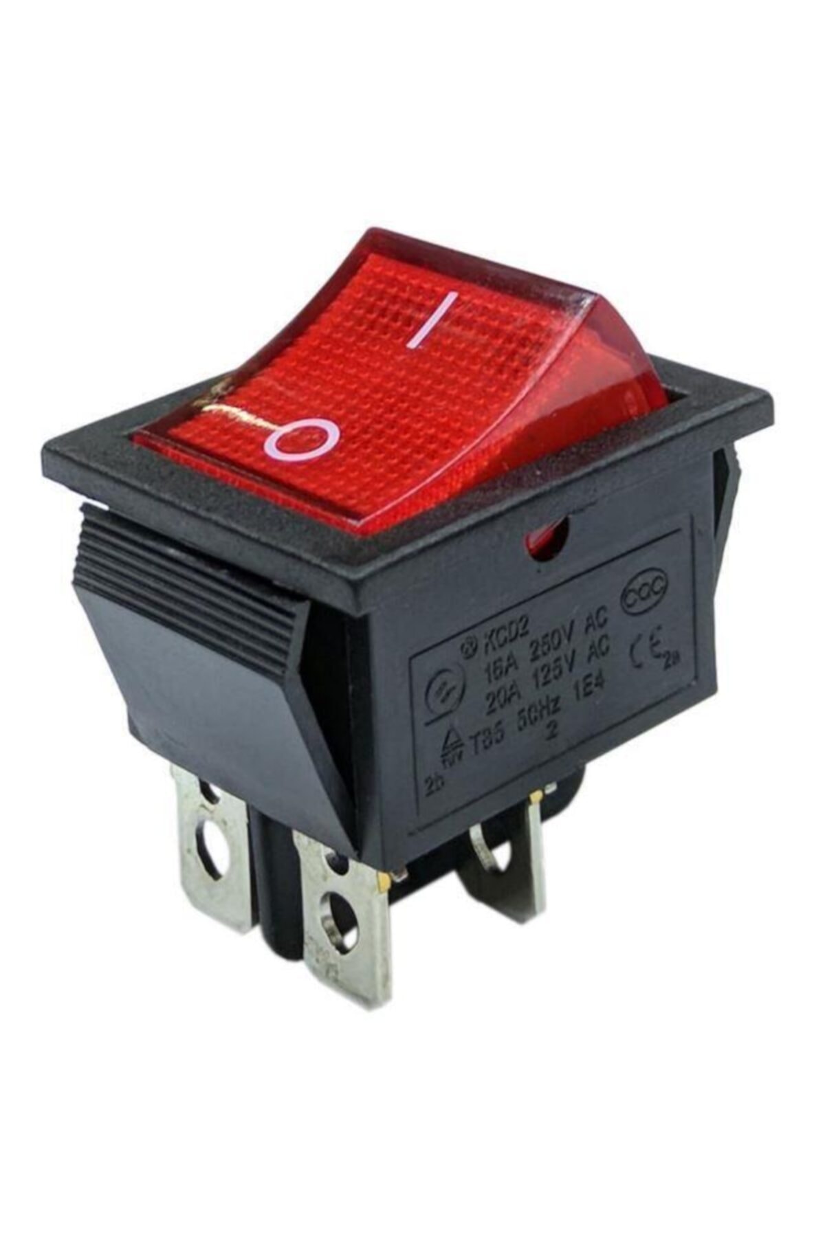 Ic-104 Kırmızı Geniş Işıklı Anahtar On/off Switch 4p