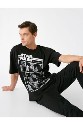 Koton Erkek Siyah Star Wars Lisansli Bisiklet Yaka Kisa Kollu T Shirt Fiyati Yorumlari Trendyol