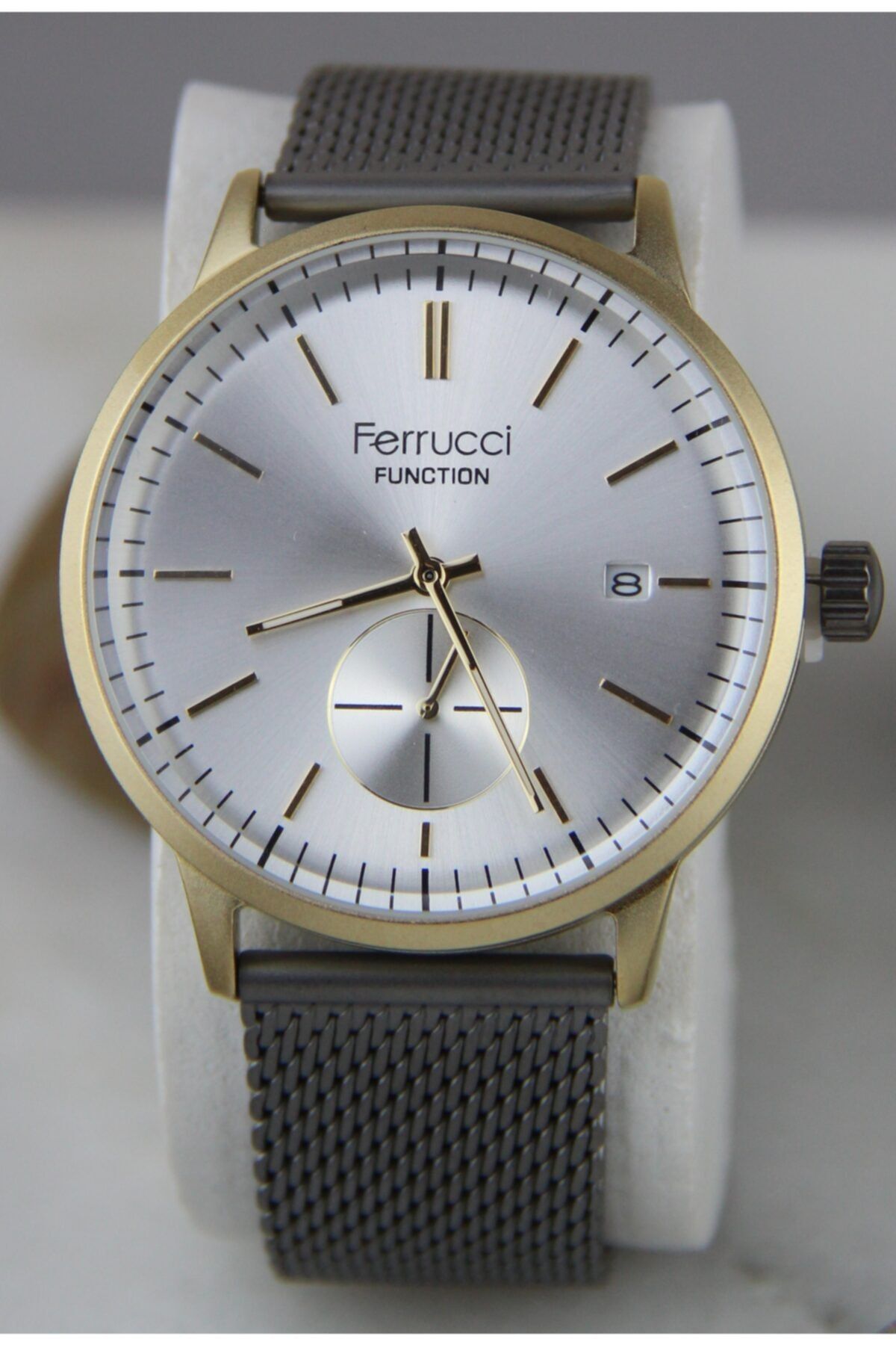 ferrucci erkek gri gold detayli metalik