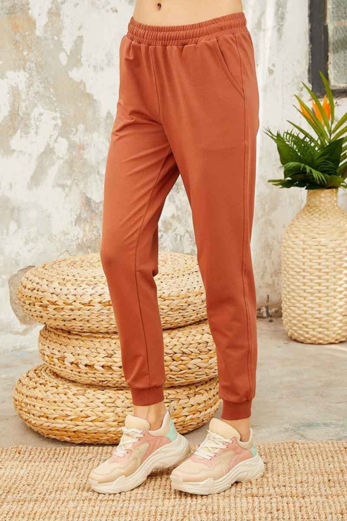 Burnt orange joggers womens outlet