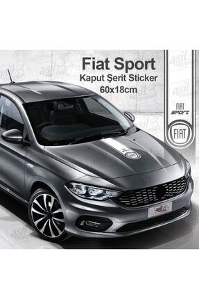 Fiat Sport Kaput Şerit Beyaz Oto Sticker, Etiket, Araba, Aksesuar, Tuning, Modifiye 392944163