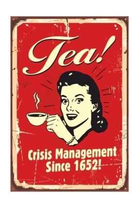 Tea Cay Retro Vintage Ahşap Poster 2030116
