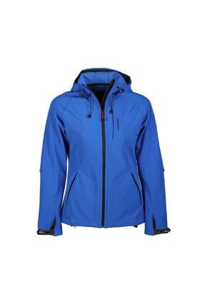 Kadın Mavi Kapüşonlu Dynamic Softshell Ceket 1056-W