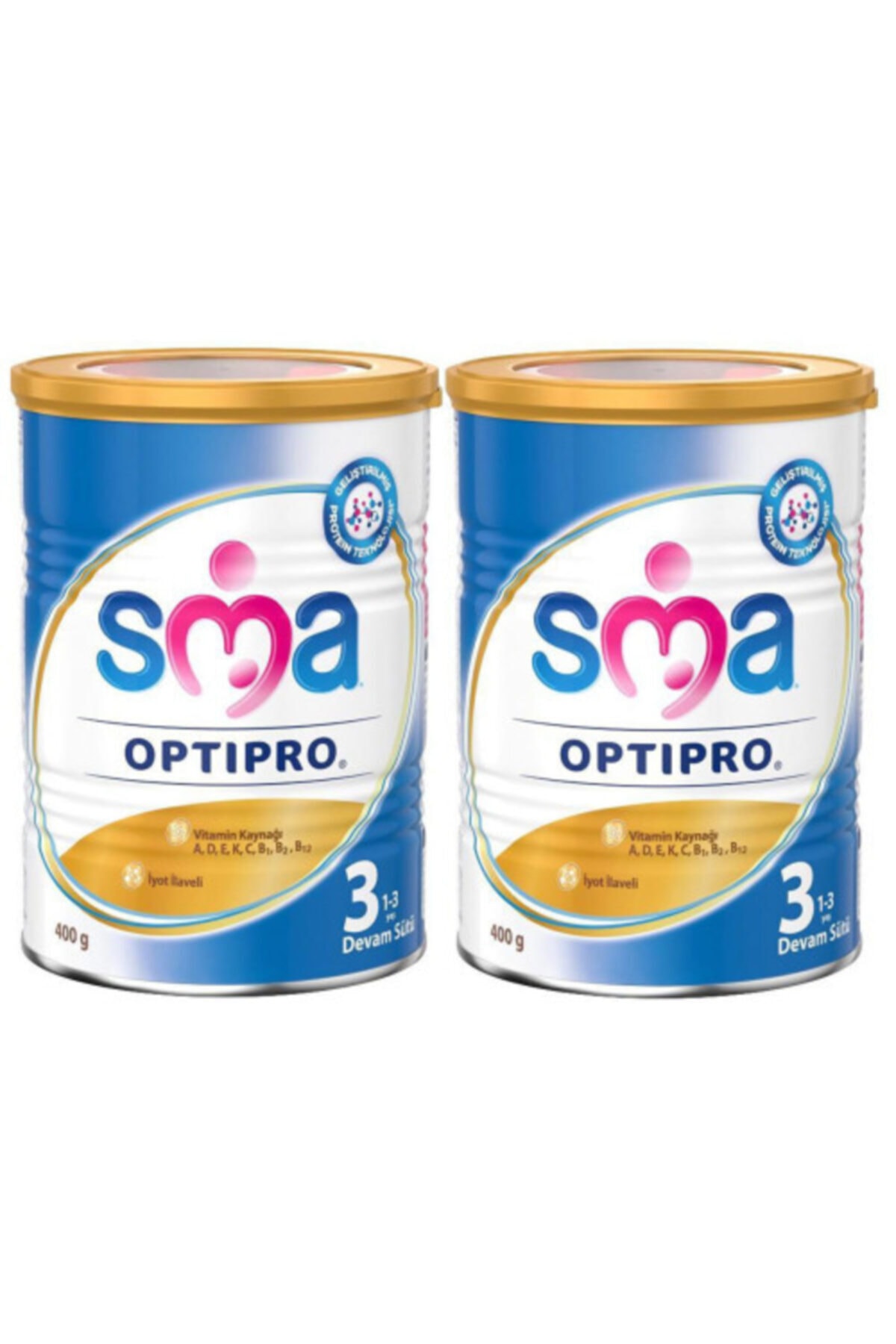 SMA Optipro 3 Bebek Devam Sütü 400 gr 2 Adet Beslenme & Emzirme Sağlıklı Çocuk Maması 1-2-3 Yaş