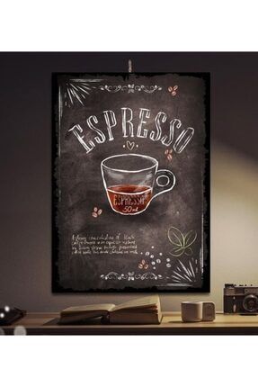 Espresso Kahve Cafe Tasarım 50x70cm Hediyelik Dekoratif 8mm Ahşap Tablo Trendyol-1-41-32