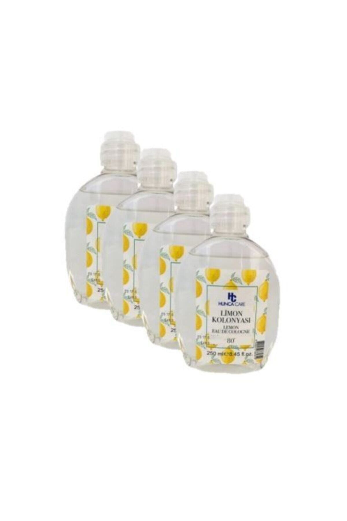 ادکلن لیمویی 80 درجه 250 میلی لیتری 4 عدد Hunca Care