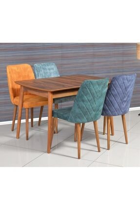 Zizuva Ceviz Salon Masa Sandalye Takimi Trendyol