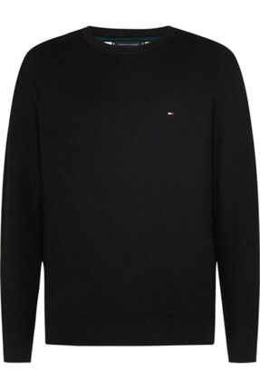 Tommy Hilfiger Erkek Siyah Pima Cotton Cashmere Zip Through Trendyol