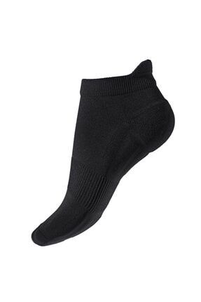 Unisex Siyah Dikişsiz Spor Çorabı TCTL7703520