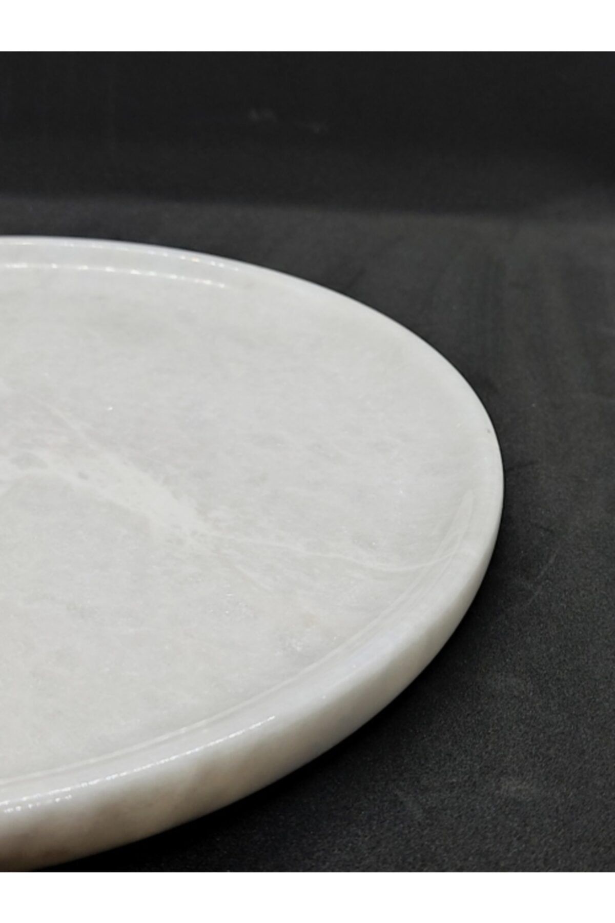 Pergamon-White Marble Presentation Plate White Color Patternless For Presentation or Decorative 3