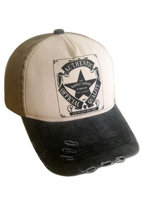 Eskitme Authentic Retro Siyah - Haki Beyzbol Cap Şapka 671