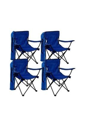 Katlanır Kamp Sandalyesi 4 Adet Lacivert kampsandalyesilacivert4