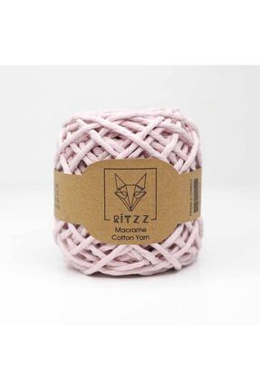 Taranabilir Pamuk Makrome Ipi 3mm Açık Pembe - 100 Gram Ritzz-3mm100Gram
