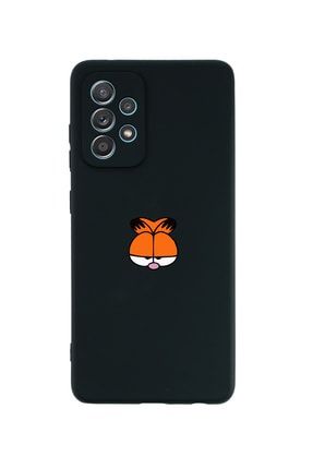 Samsung A32 Uyumlu Garfield Premium Silikonlu Siyah Telefon Kılıfı MCSAMA32LGRFLD