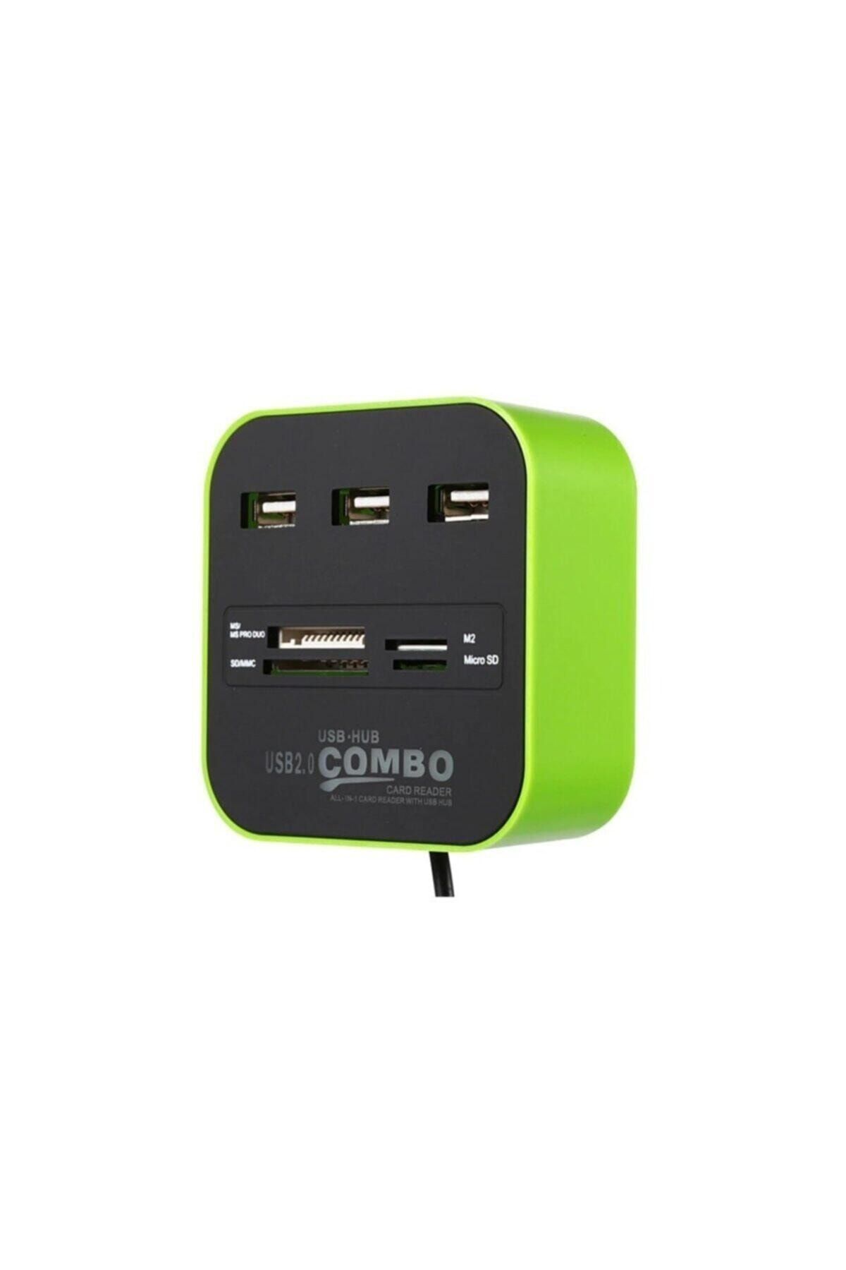 Concord-C-847 3 منافذ 2.0 USB معدد إرسال وقارئ بطاقات 3