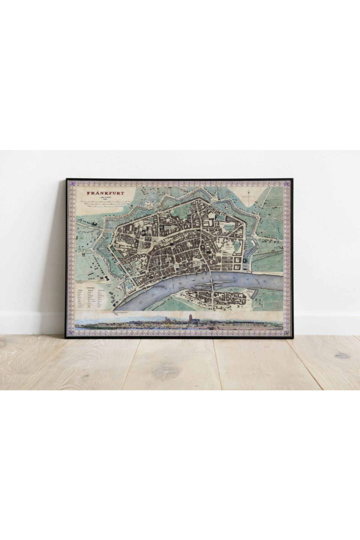 Pegziz-60X90Cm Frankfurt Map Art Wall Decoration Poster 1