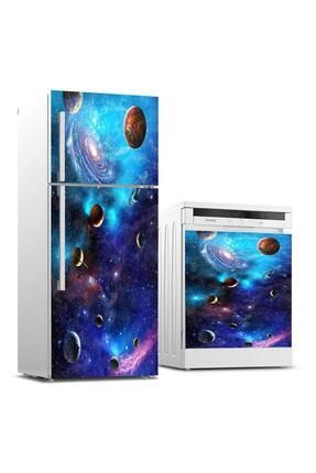 Buzdolabı Ve Bulaşık Makinası Beyaz Eşya Sticker Kaplama Uzay BB-TK-47