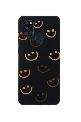 Samsung A21s Smile Premium Silikonlu Siyah Telefon Kılıfı MCSAMA21SLSML